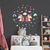 Cute Unicorn with Glitter Stars Kids Wall Stickers Nursery Decals