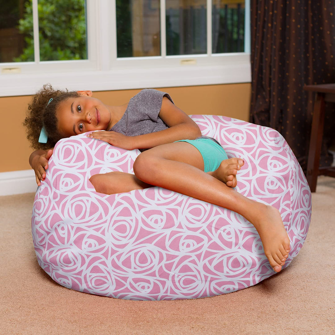 Posh Beanbags Bean Bag Chair Large-38in Canvas Birds