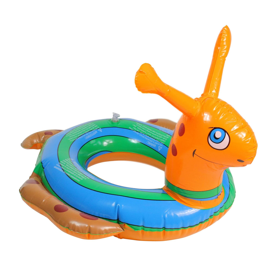 Inflatable Orange and Blue Snail Swimming Pool Tube Ring Float 24-inch 24"