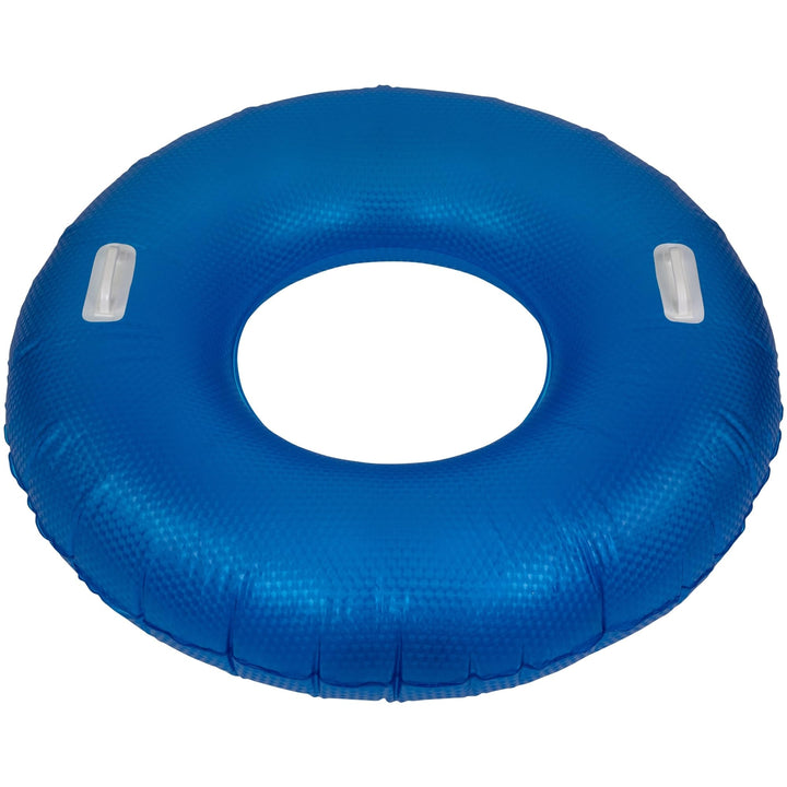 42" Blue Sparkle Inflatable Swimming Pool Tube Ring Float Plastic