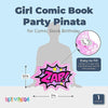 Girl Comic Book Hero Pink Party Pinata For Birthday (17 X 11.2 3