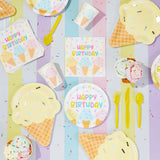 Ice Cream Birthday Party Decorations Dinnerware Bags Pieces Multi