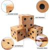 3.5" Rubber Hardwood Giant Yard Dice Set with Carrying Bag and