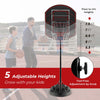 5.5-7.5ft Adjustable Portable Basketball Goal System with Backboard