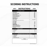 7"x5" Score Pads Card Game Sheet with Instructions Trick Values