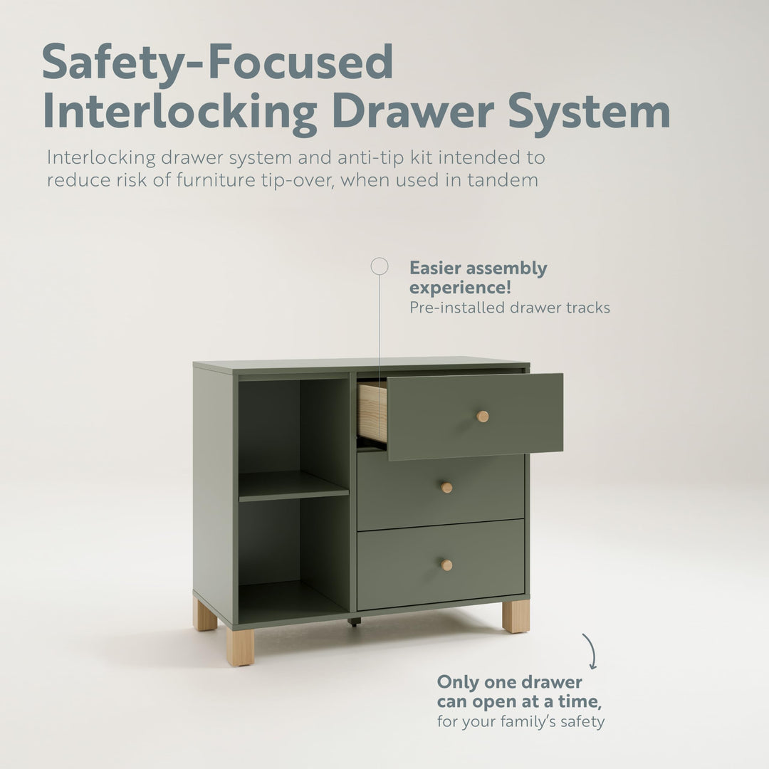 Storkcraft 3 Drawer Combo Dresser