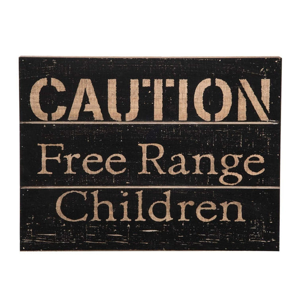 Free Range Children Wall Art Multi Color Wood