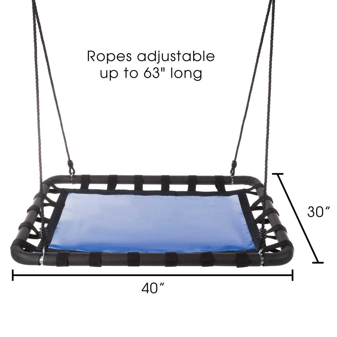 Platform Swing- 40"x30" Hanging Outdoor Tree Or Playground Rectangle