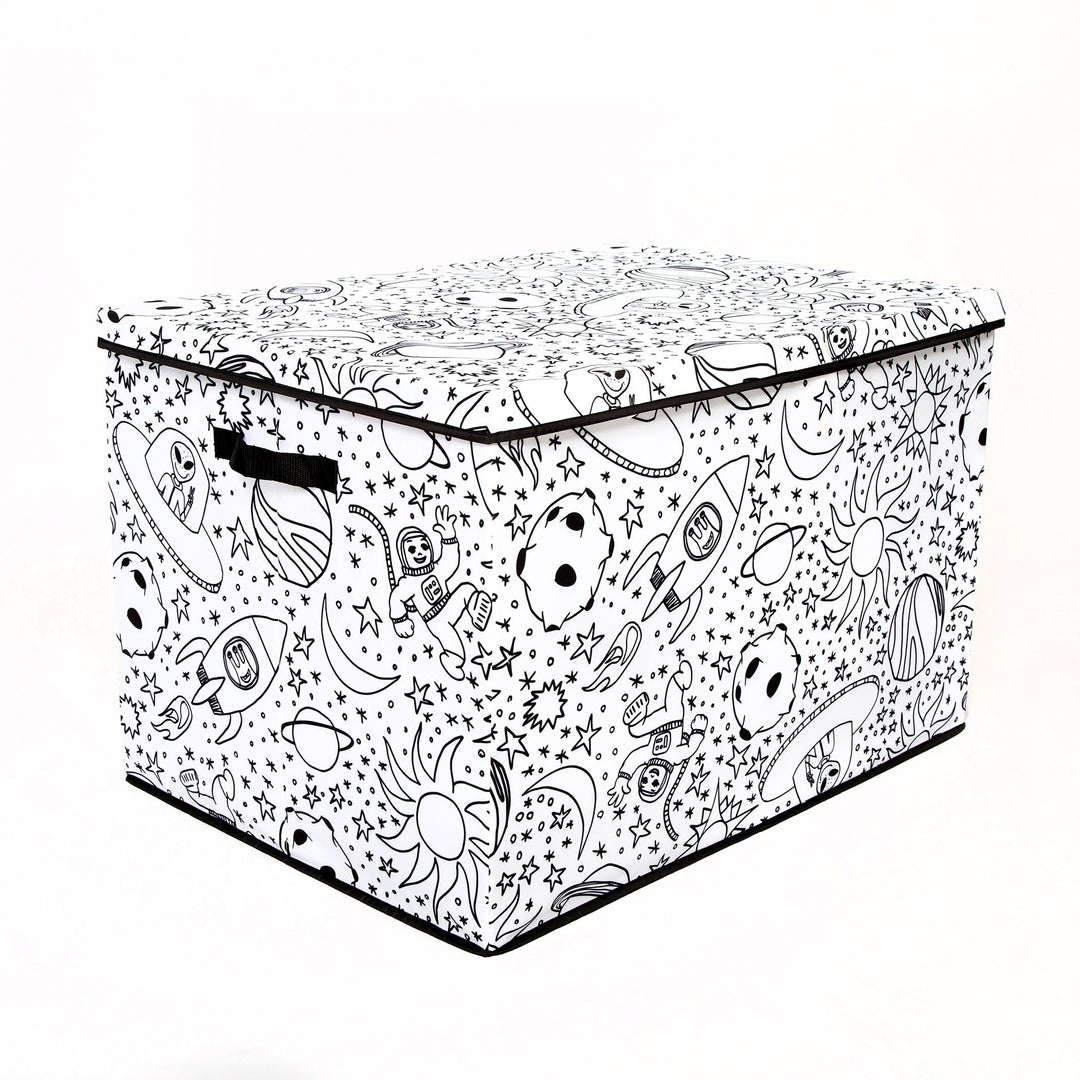 Kid's Coloring Large Trunk with Lid and Removable Divider (Includes