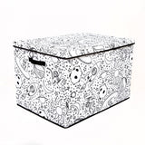 Baum Kid's Storage Coloring Lidded Trunk with Removeable Divider &