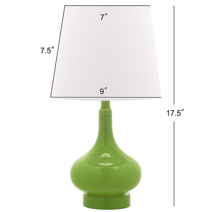 Kids Lighting 17.5-inch Amy Green Mini Table Lamp 9"x9"x17.5" Modern