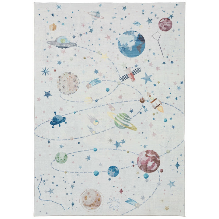 Kids Collection Galactic Adventures Space Themed Area Rug 5'x'7' 5'