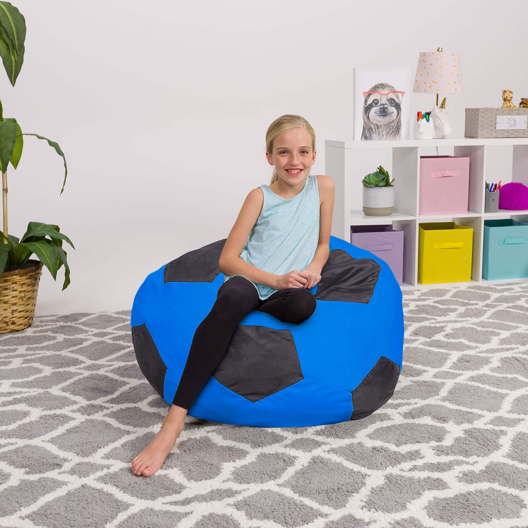 Posh Creations Kids Stuffed Animal Storage Bean Bag Chair Cover