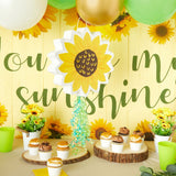 Small Sunflower Pull String Pinata for Birthday Party Baby Shower