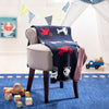 Baby Throw - Navy/Red 32" X 40" Blue Novelty Neutral Transportation Cotton Textured