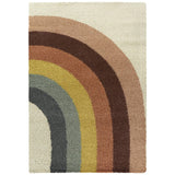 Mod-Tod Amelia Rainbow Print Shag Kids Area Rug