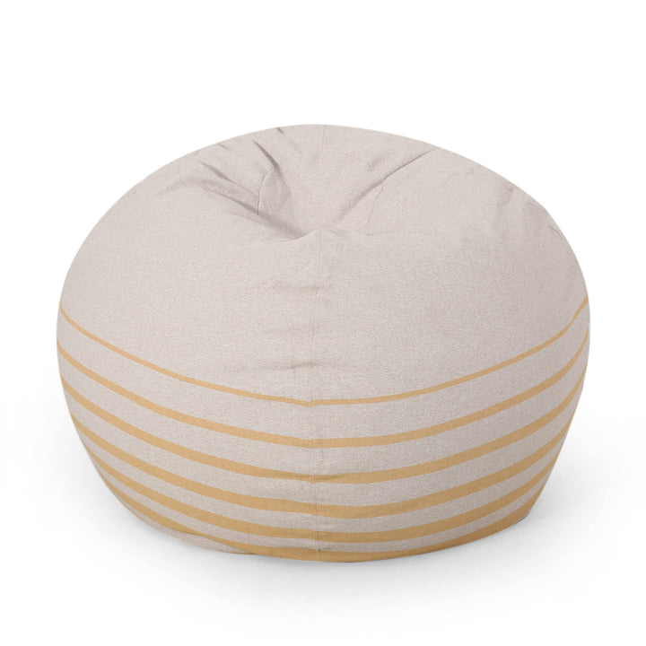 Christopher Knight Home Hudgeons 5 Foot Striped Bean Bag - Natural/Yellow Stripes