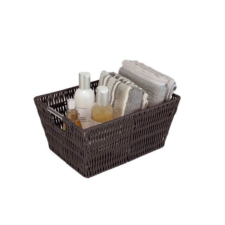 Simplify Woven Rattan Tote Baskets Multi-Size