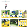 Zip Line Kit for Kids and Adults Included Swing Seat Metal Plastic