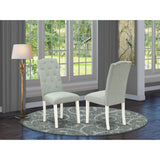 East West Furniture CEP2T15 Celina Parson Chairs - Button Tufted