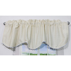 Leaf Window Valance Tan Cotton