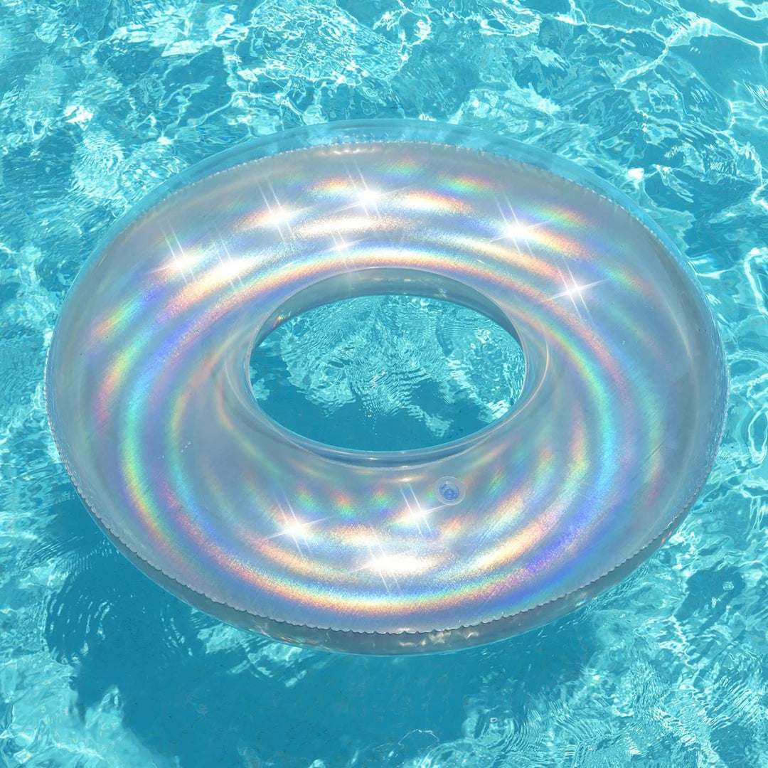 H2O GO Inflatable Iridescent Swim Tube 42” Pool/Water/Beach Float