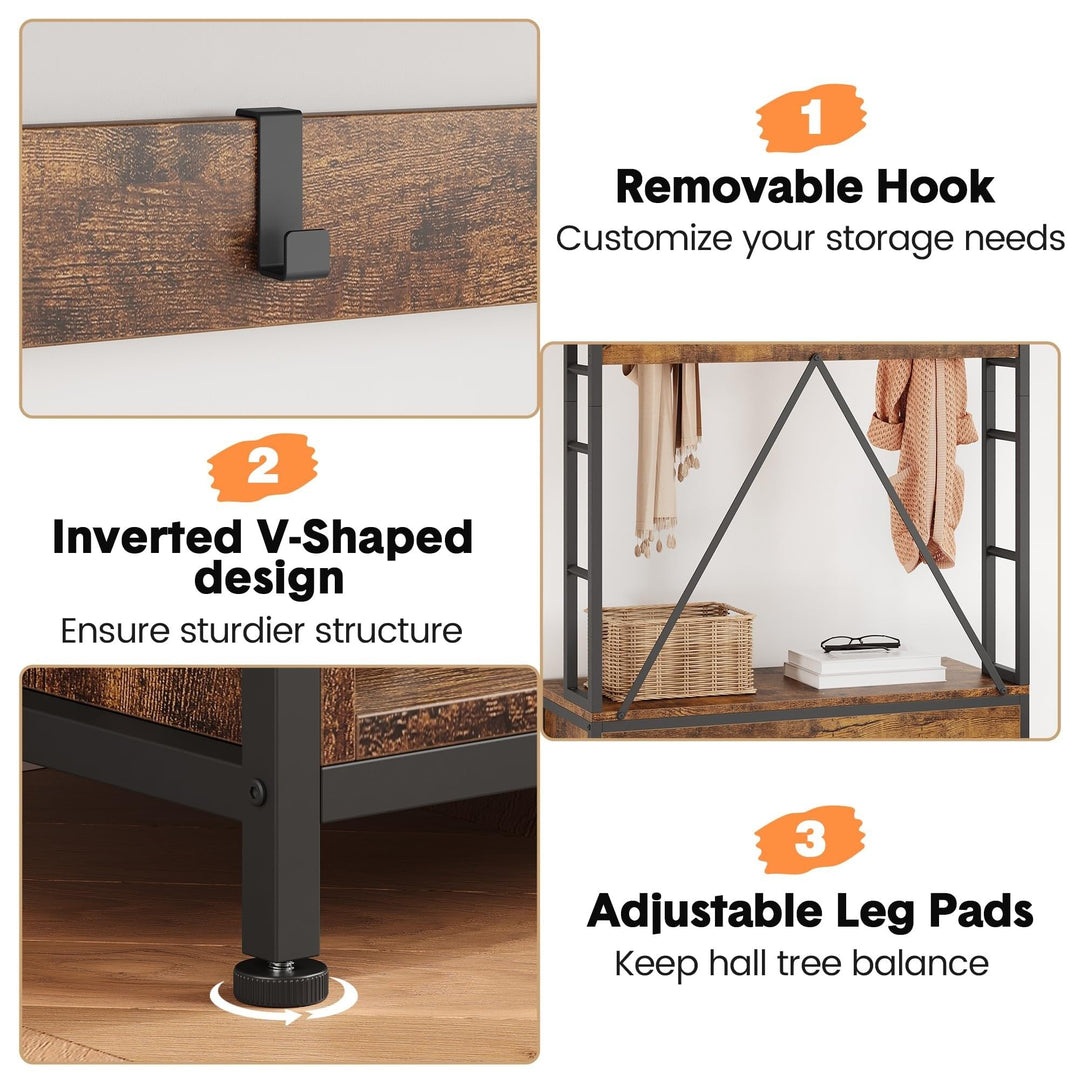 Industrial Parent-Child with Bench 44.48" w X 11.81" d 70.86" h