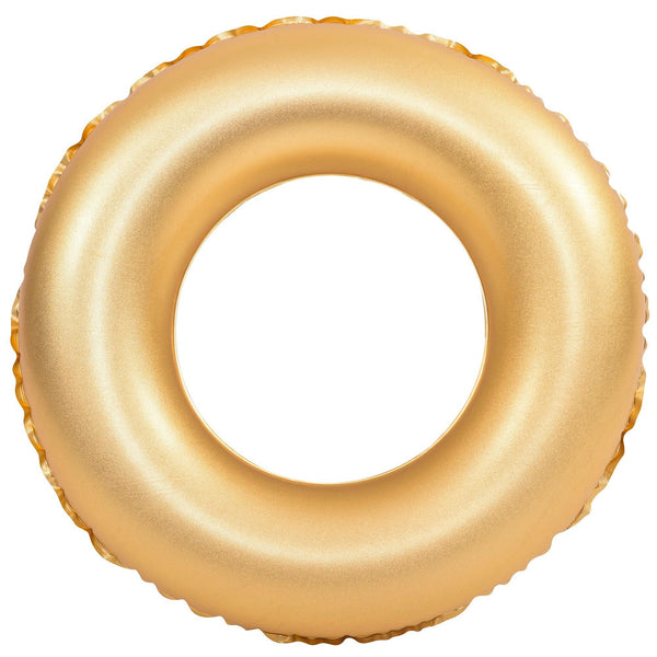 35" Inflatable Golden Pool Ring Float Gold Plastic