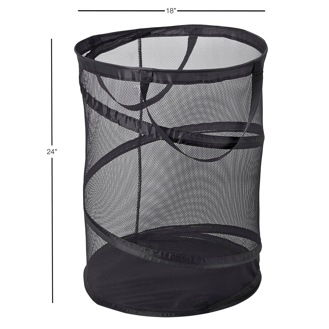 Smart n Pop-Up Spiral Laundry Hamper Bag Mesh - Collapsible