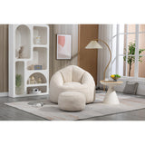 High Pressure Foam Bean Bag Chair Beige Solid Modern Contemporary