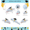 Large Dolphin Graduation Plush Toy with Cap Tassel Outfit 18 Inches