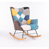 Modern Accent Rocking Chair Upholstered Kids Glider Solid Contemporary