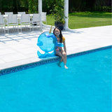 29" Inflatable Blue Beach Ball with Clear Plastic