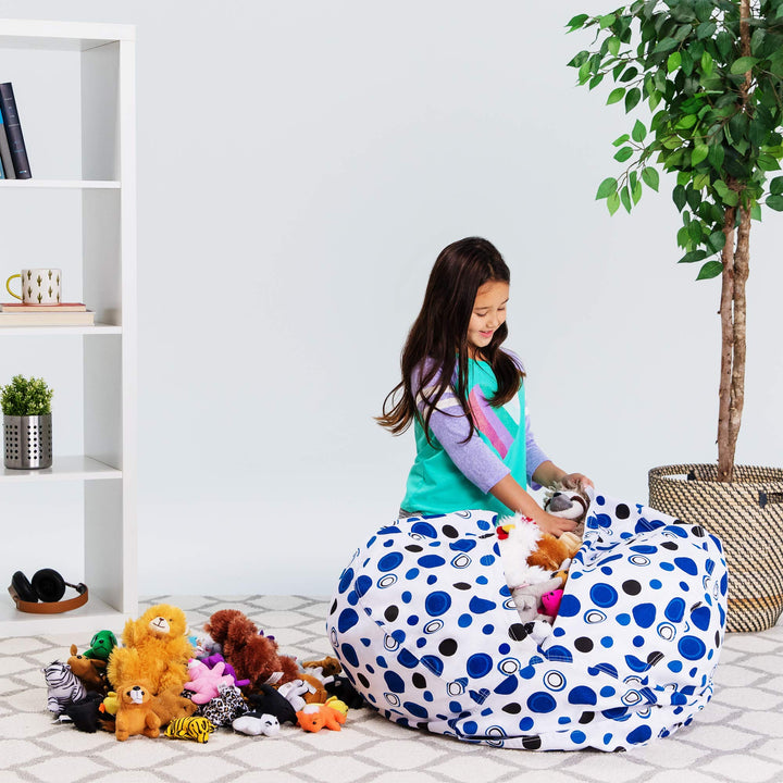 Posh Creations Stuffable Kids Stuffed Animal Storage Bean Bag Chair