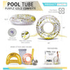 Inflatable Pearl White Gold Pool Float Tube with Confetti 36 Inches