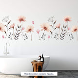 Watercolour Flowers Floral Wall Sticker Nursery