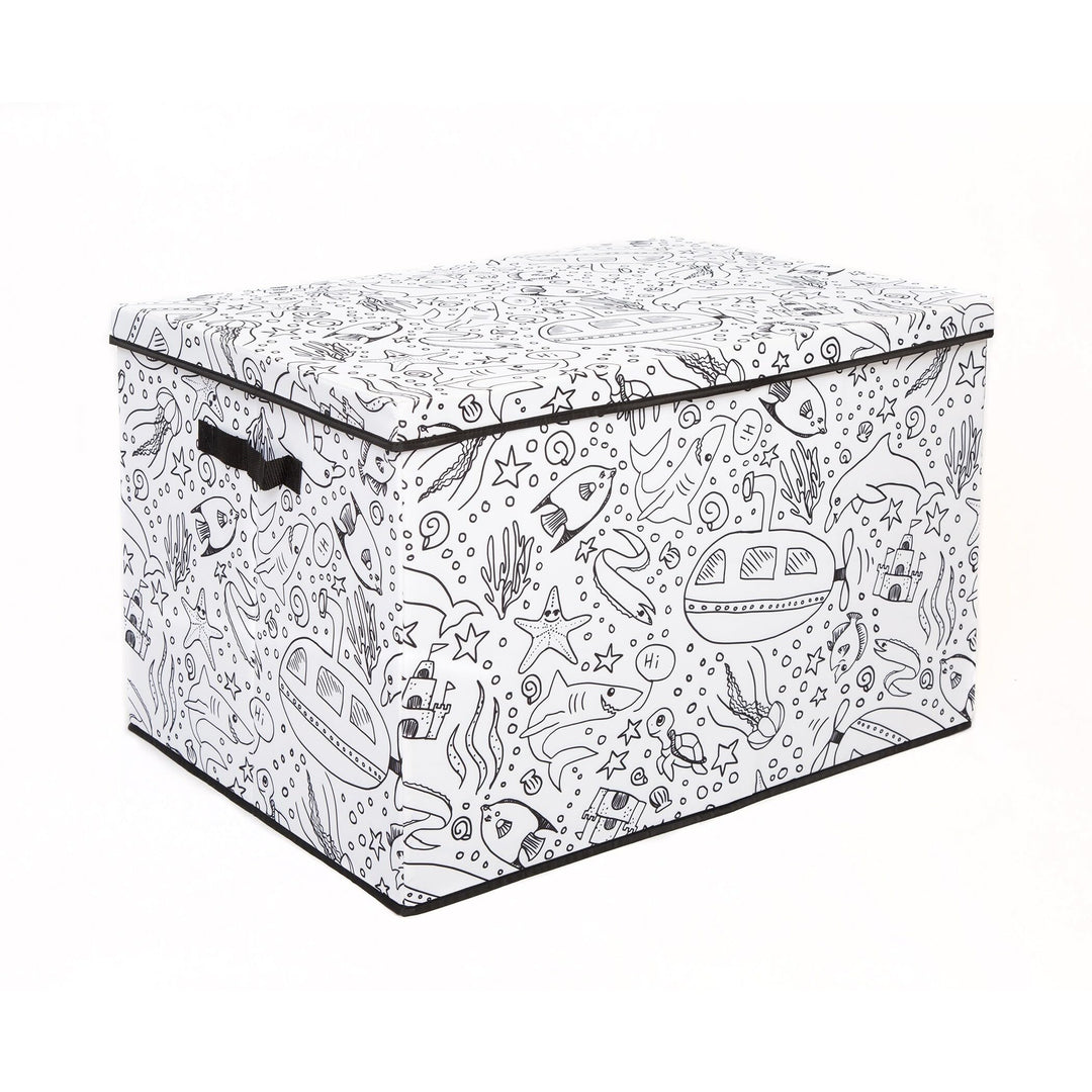 Baum - Kid's Medium Coloring Lidded Trunk Includes Removeable Divider