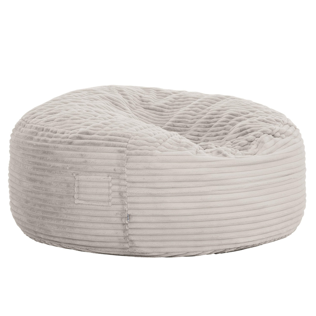 5ft Memory Foam Bean Bag Taupe Traditional Solid Childproof