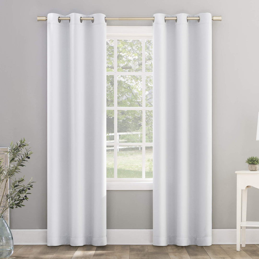 Sun Zero Riley Kids Bedroom Blackout Grommet Curtain Panel, 40" x 95", White