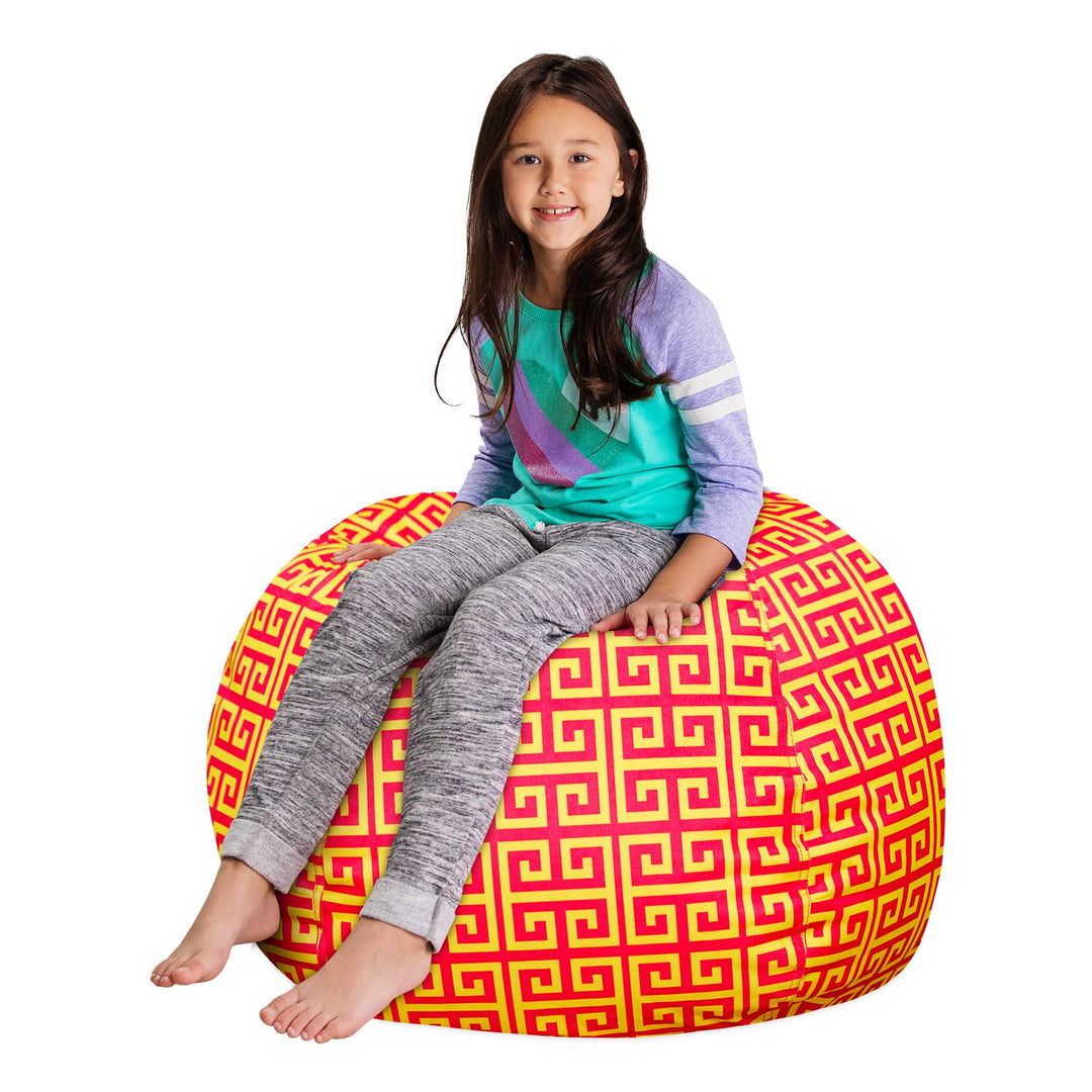 Posh Creations Stuffable Kids Stuffed Animal Storage Bean Bag Chair