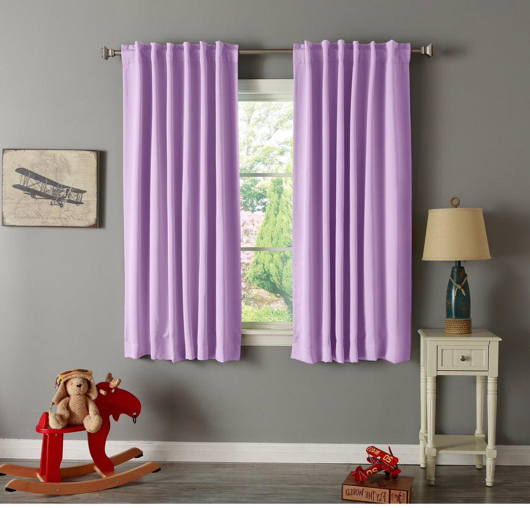 Aurora Home Insulated Thermal 63-inch Blackout Curtain Panel Pair