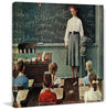 Marmont Hill Norman Rockwell Prints on Canvas Happy Birthday Miss Jones Art Print, 24 by 24"