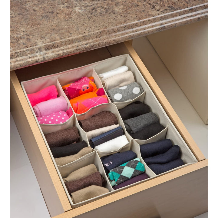 Simplify 9 ompartment Drawer Organizer Good for Socks Bras Ties