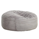 6ft Memory Foam Bean Bag Beige Traditional Solid Childproof