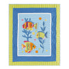 50 X 60 Kids Blue Yellow Tropical Theme Throw Blanket Nautical