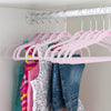 Simplify 100 Pack Kids Velvet Hangers | Slim | Non-Slip Design | Space