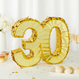 Gold Foil Number 30 Pinata For Birthday Party Decorations Centerpieces