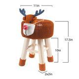 AC Pacific Woodland Deer Stool for Kids Animal Themed Wooden