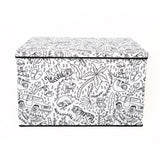 Kid's Coloring Large Trunk with Lid and Removable Divider (Includes