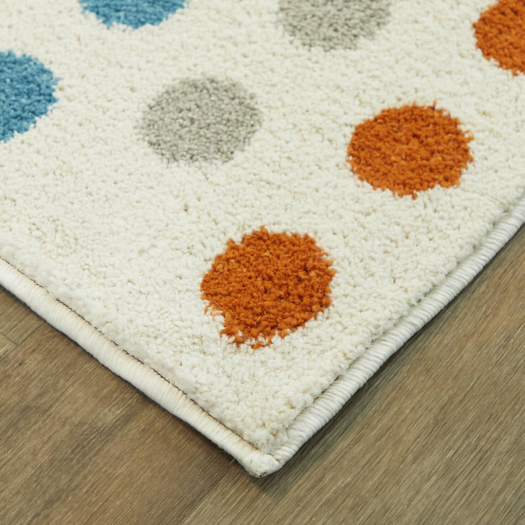 BALTA Mod-Tod Polka Dots Border Kids Area Rug